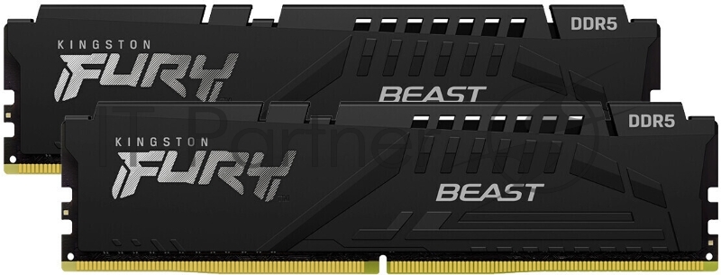 Модуль памяти Kingston 32GB U-DIMM DDR5 , 5600МГц, CL36 (Kit of 2) FURY Beast Black EXPO