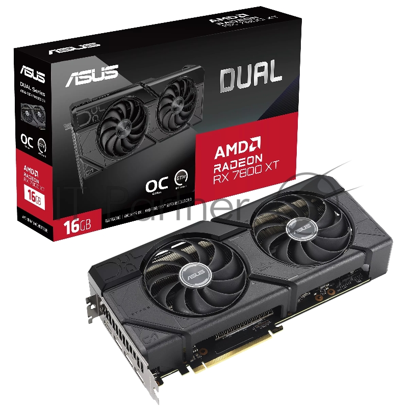Видеокарта Asus DUAL-RX7800XT-O16G RX7800XT,HDMI*1,DP*3,16G,D6