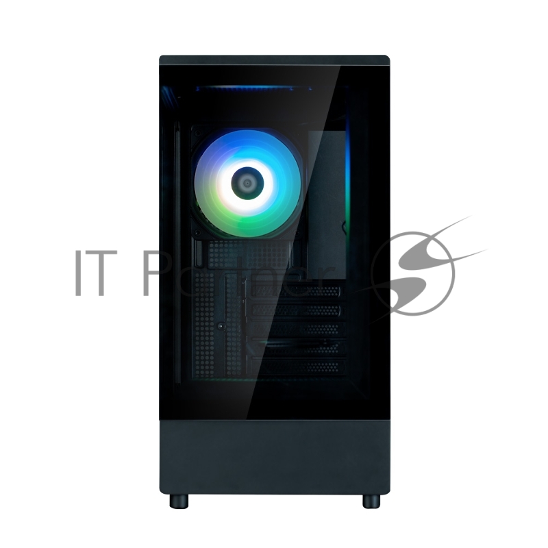 Корпус ZALMAN P10, MATX, BLACK, WINDOW, 2x3.5, 3x2.5, 1xUSB TYPE-C, 1xUSB3.0, REAR 1x120mm ARGB