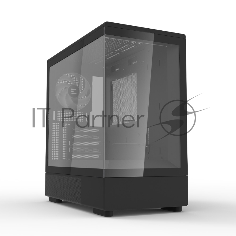 Корпус ZALMAN P10, MATX, BLACK, WINDOW, 2x3.5, 3x2.5, 1xUSB TYPE-C, 1xUSB3.0, REAR 1x120mm ARGB