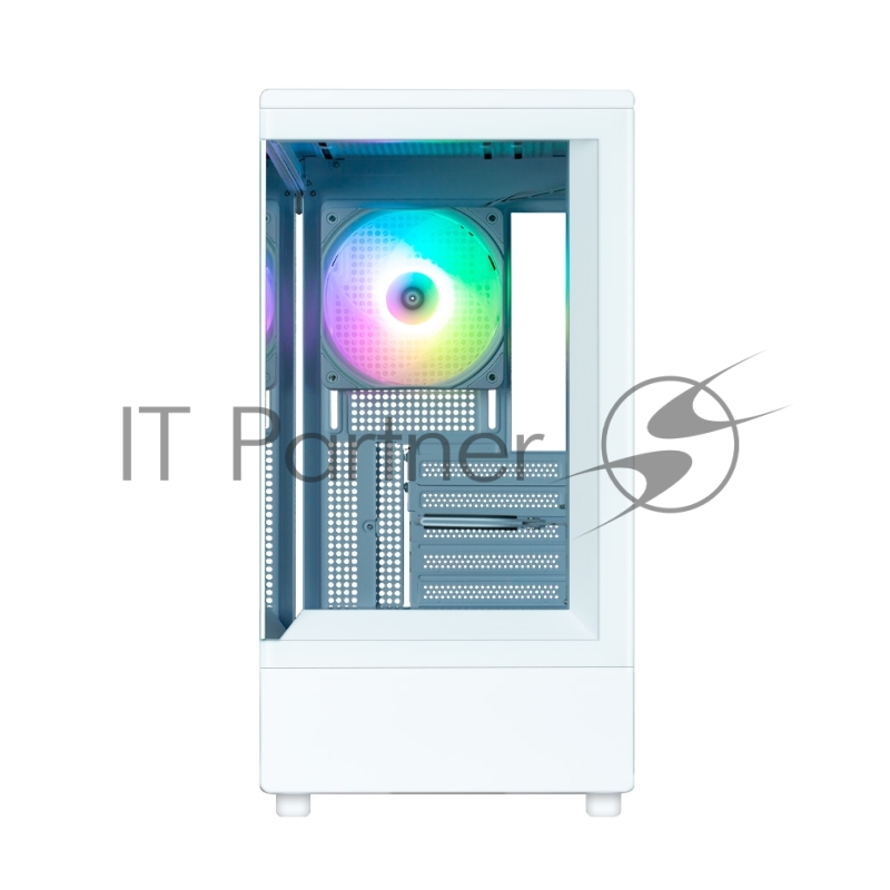 Корпус ZALMAN P10, MATX, WHITE, WINDOW, 2x3.5, 3x2.5, 1xUSB TYPE-C, 1xUSB3.0, REAR 1x120mm ARGB