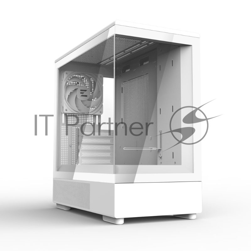 Корпус ZALMAN P10, MATX, WHITE, WINDOW, 2x3.5, 3x2.5, 1xUSB TYPE-C, 1xUSB3.0, REAR 1x120mm ARGB