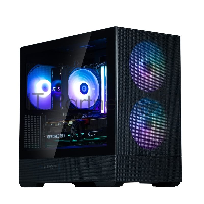 Корпус ZALMAN P30 AIR, MATX, BLACK, WINDOW, 2xCombo (3.5 or 2.5), 3x2.5, 1xUSB TYPE-C, 1xUSB3.0, FRONT 2x140mm ARGB, REAR 1x140mm ARGB