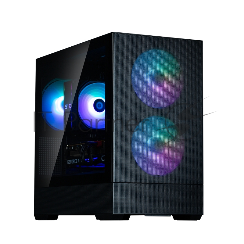 Корпус ZALMAN P30 AIR, MATX, BLACK, WINDOW, 2xCombo (3.5 or 2.5), 3x2.5, 1xUSB TYPE-C, 1xUSB3.0, FRONT 2x140mm ARGB, REAR 1x140mm ARGB