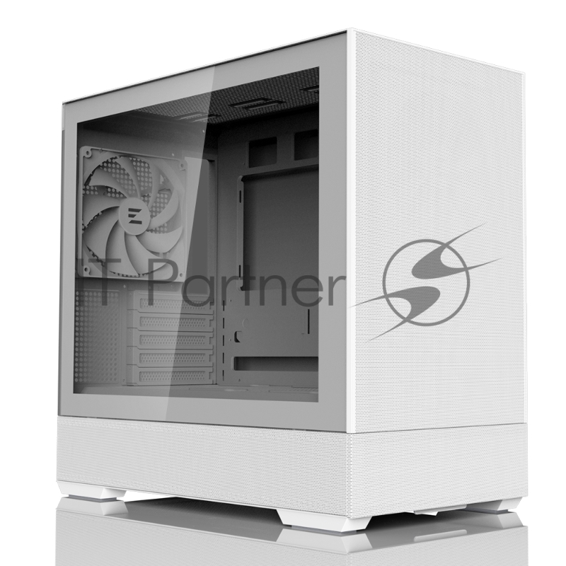 Корпус ZALMAN P30 AIR, MATX, WHITE, WINDOW, 2xCombo (3.5 or 2.5), 3x2.5, 1xUSB TYPE-C, 1xUSB3.0, FRONT 2x140mm ARGB, REAR 1x140mm ARGB