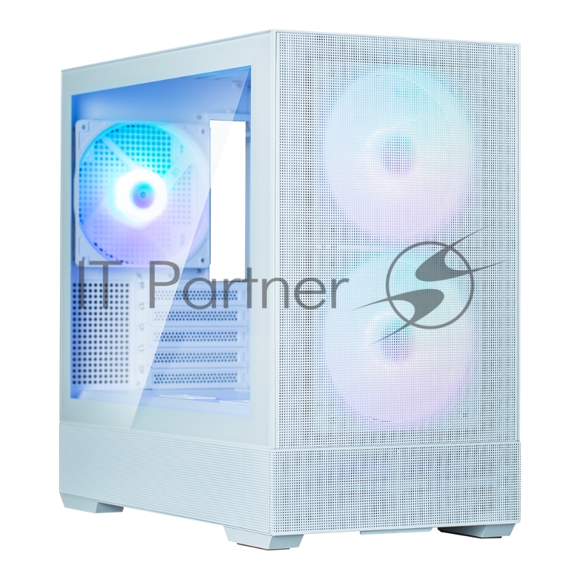 Корпус ZALMAN P30 AIR, MATX, WHITE, WINDOW, 2xCombo (3.5 or 2.5), 3x2.5, 1xUSB TYPE-C, 1xUSB3.0, FRONT 2x140mm ARGB, REAR 1x140mm ARGB