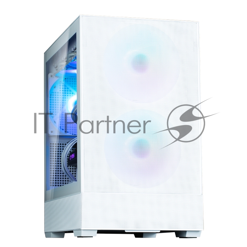 Корпус ZALMAN P30 AIR, MATX, WHITE, WINDOW, 2xCombo (3.5 or 2.5), 3x2.5, 1xUSB TYPE-C, 1xUSB3.0, FRONT 2x140mm ARGB, REAR 1x140mm ARGB