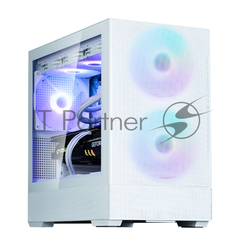 Корпус ZALMAN P30 AIR, MATX, WHITE, WINDOW, 2xCombo (3.5 or 2.5), 3x2.5, 1xUSB TYPE-C, 1xUSB3.0, FRONT 2x140mm ARGB, REAR 1x140mm ARGB