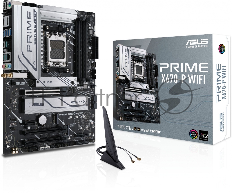 Материнская плата ASUS PRIME X670-P WIFI Socket AM5 AMD X670 4xDDR5 ATX AC`97 8ch(7.1) 2.5Gg RAID+HDMI+DP