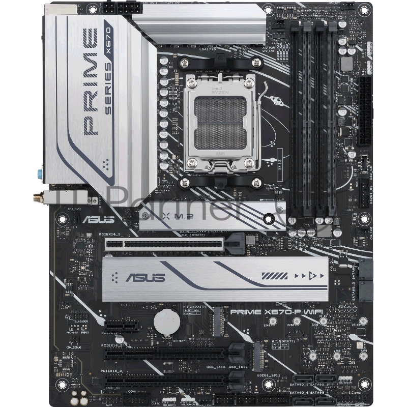 Материнская плата ASUS PRIME X670-P WIFI Socket AM5 AMD X670 4xDDR5 ATX AC`97 8ch(7.1) 2.5Gg RAID+HDMI+DP
