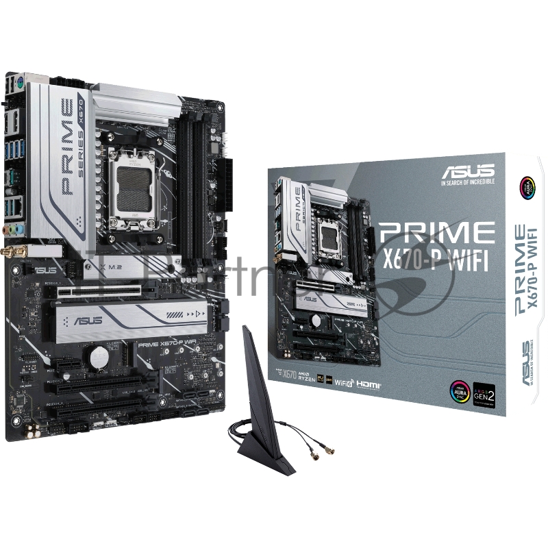Материнская плата ASUS PRIME X670-P WIFI Socket AM5 AMD X670 4xDDR5 ATX AC`97 8ch(7.1) 2.5Gg RAID+HDMI+DP