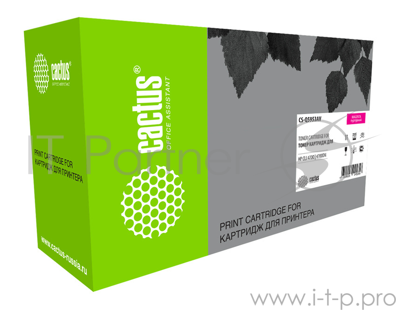 Тонер Картридж Cactus CS-Q5953AV пурпурный (10000стр.) для HP CLJ 4700