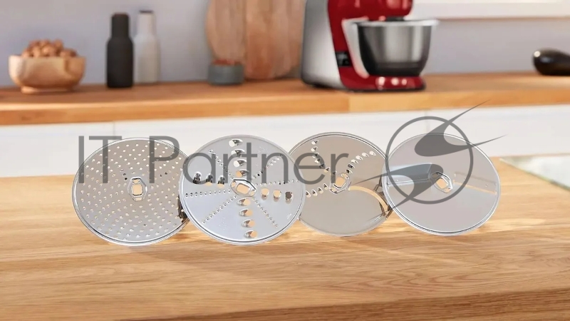 Кухонная машина Bosch MUM5X720 планетар.вращ. 1000Вт красный/серый