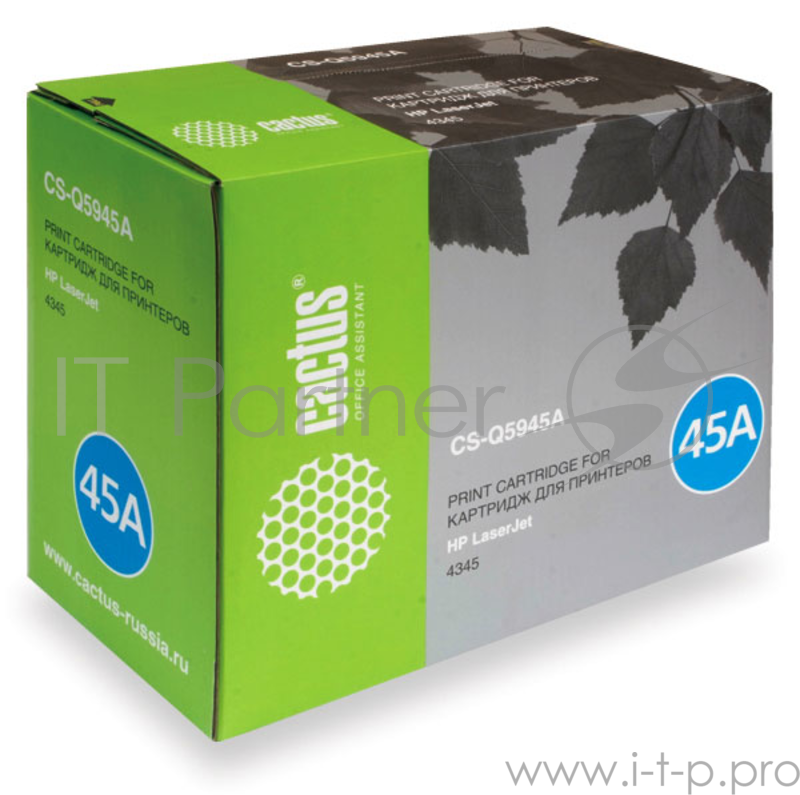 Тонер Картридж Cactus CS-Q5945A черный для HP LJ 4345/4345 (18000стр.)