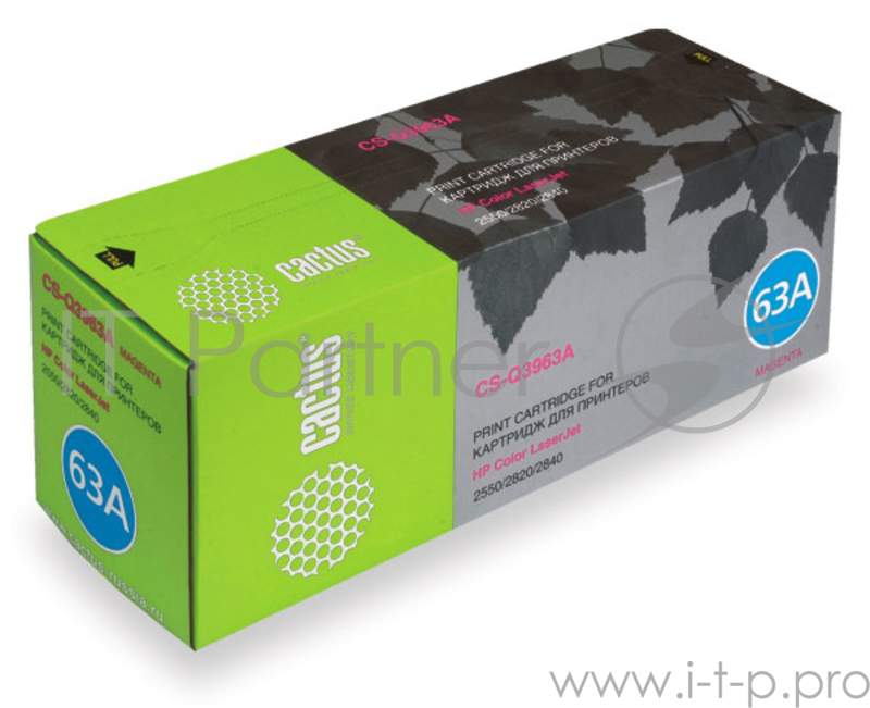 Тонер Картридж Cactus CS-Q3963A пурпурный для HP LJ 2550/2820/2840 (4000стр.)