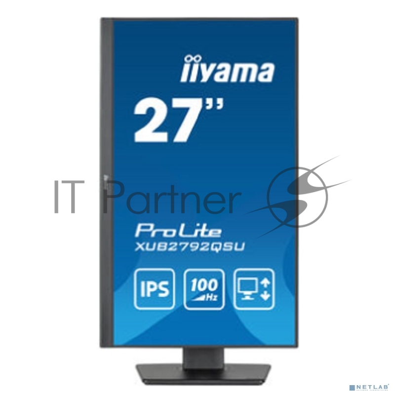 Монитор LCD IIYAMA 27 XUB2792QSU-B6 {IPS 2560x1440 100hz 0.4ms HDMI DisplayPort USB M/M HAS Pivot}