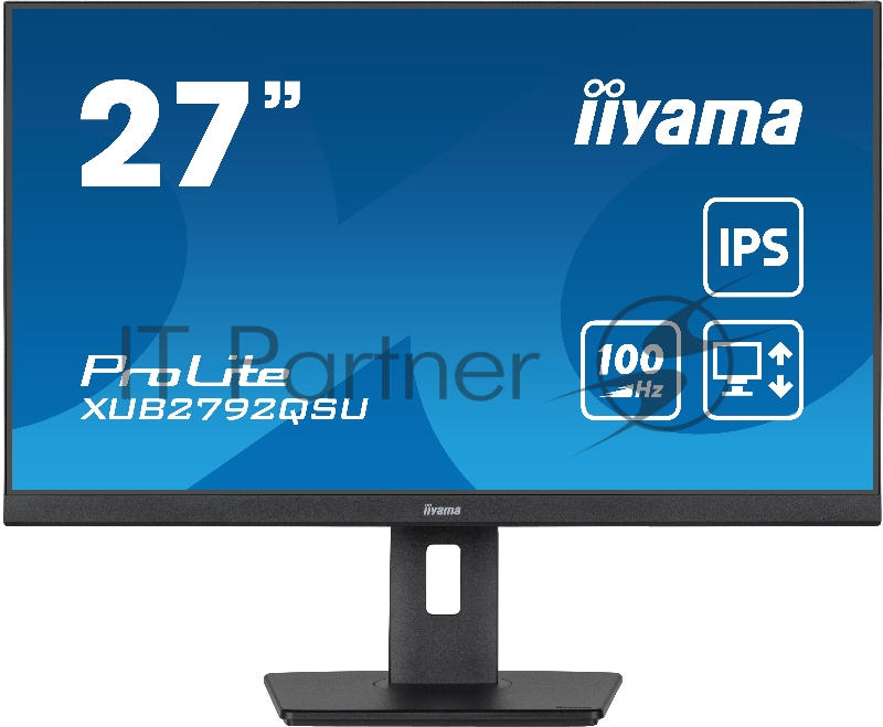 Монитор LCD IIYAMA 27 XUB2792QSU-B6 {IPS 2560x1440 100hz 0.4ms HDMI DisplayPort USB M/M HAS Pivot}