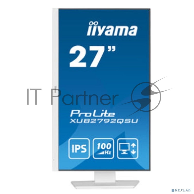 Монитор LCD IIYAMA 27 XUB2792QSU-W6 белый {IPS 2560x1440 100Hz 250cd DVI HDMI DisplayPort USB M/M HAS Pivot}