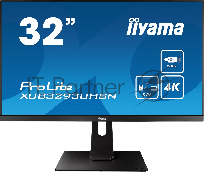 Монитор LCD IIYAMA 31.5 XUB3293UHSN-B5 {IPS 3840x2160 60Hz 4ms 350cd HDMI DisplayPort USB M/M HAS}