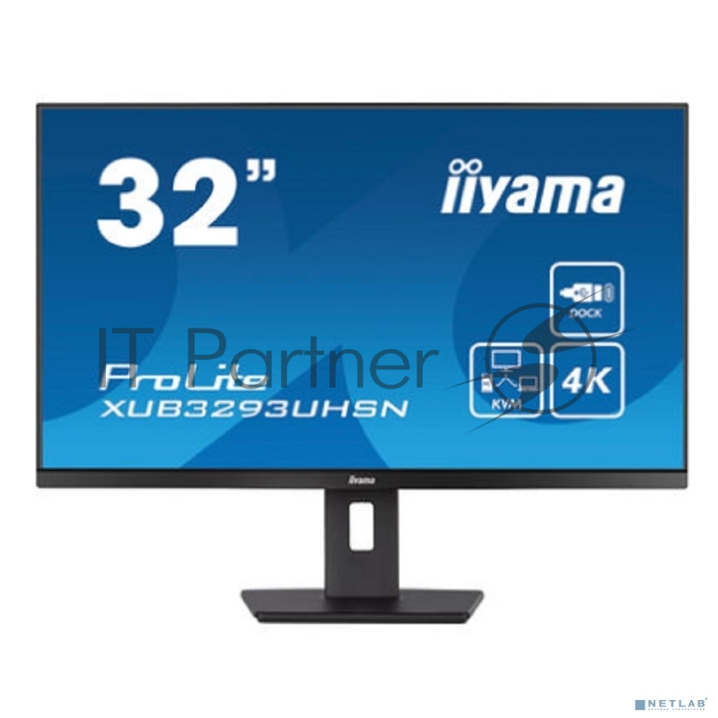 Монитор LCD IIYAMA 31.5 XUB3293UHSN-B5 {IPS 3840x2160 60Hz 4ms 350cd HDMI DisplayPort USB M/M HAS}