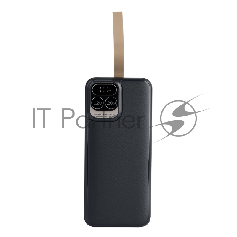 Мобильный аккумулятор Perfeo Powerbank Atomic Age 30000 mAh/LED дисплей/PD + QC 3.0/Type-C/2 USB/Выход: 5A, max 22.5WBlack (PF_E1478)