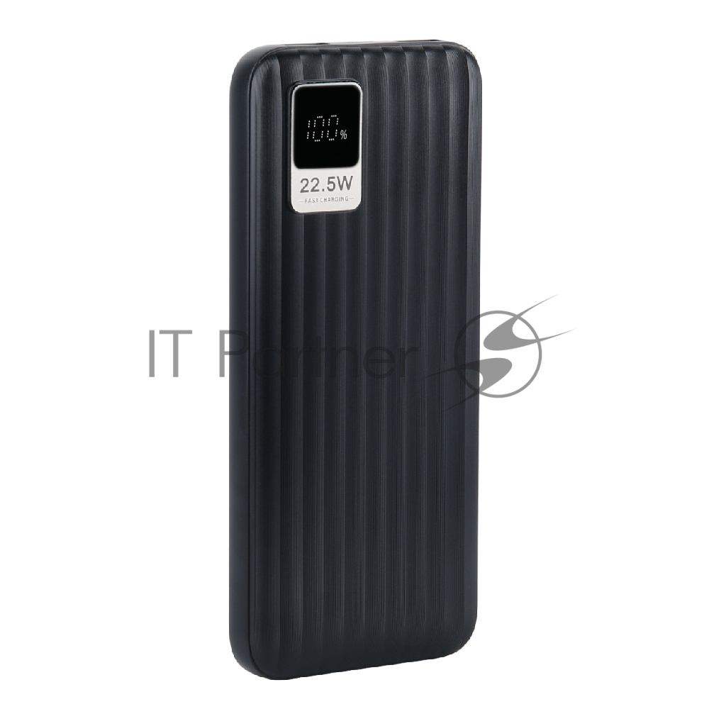 Мобильный аккумулятор Perfeo Powerbank WATERFALL 10000 mAh/LED дисплей/PD + QC 3.0/Type-C/2 USB/Выход: 5A, max 22.5WBlack (PF_E1469)