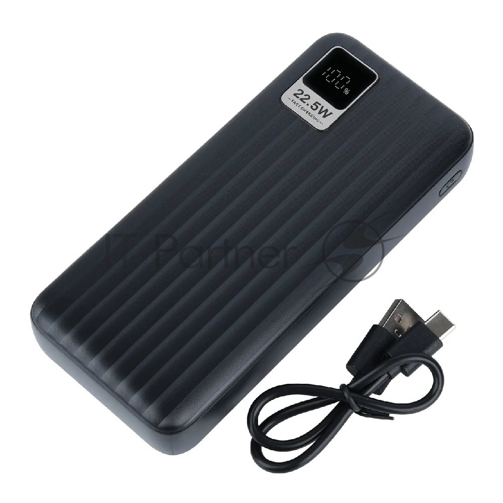 Мобильный аккумулятор Perfeo Powerbank WATERFALL 20000 mAh/LED дисплей/PD + QC 3.0/Type-C/2 USB/Выход: 5A, max 22.5WBlack (PF_E1471)