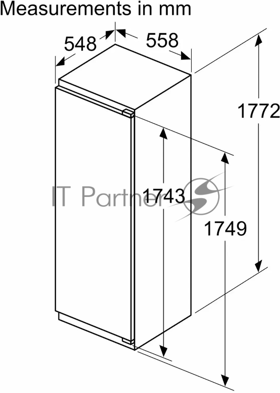 Холодильник Bosch KIL82VFE0 1-нокамерн. белый