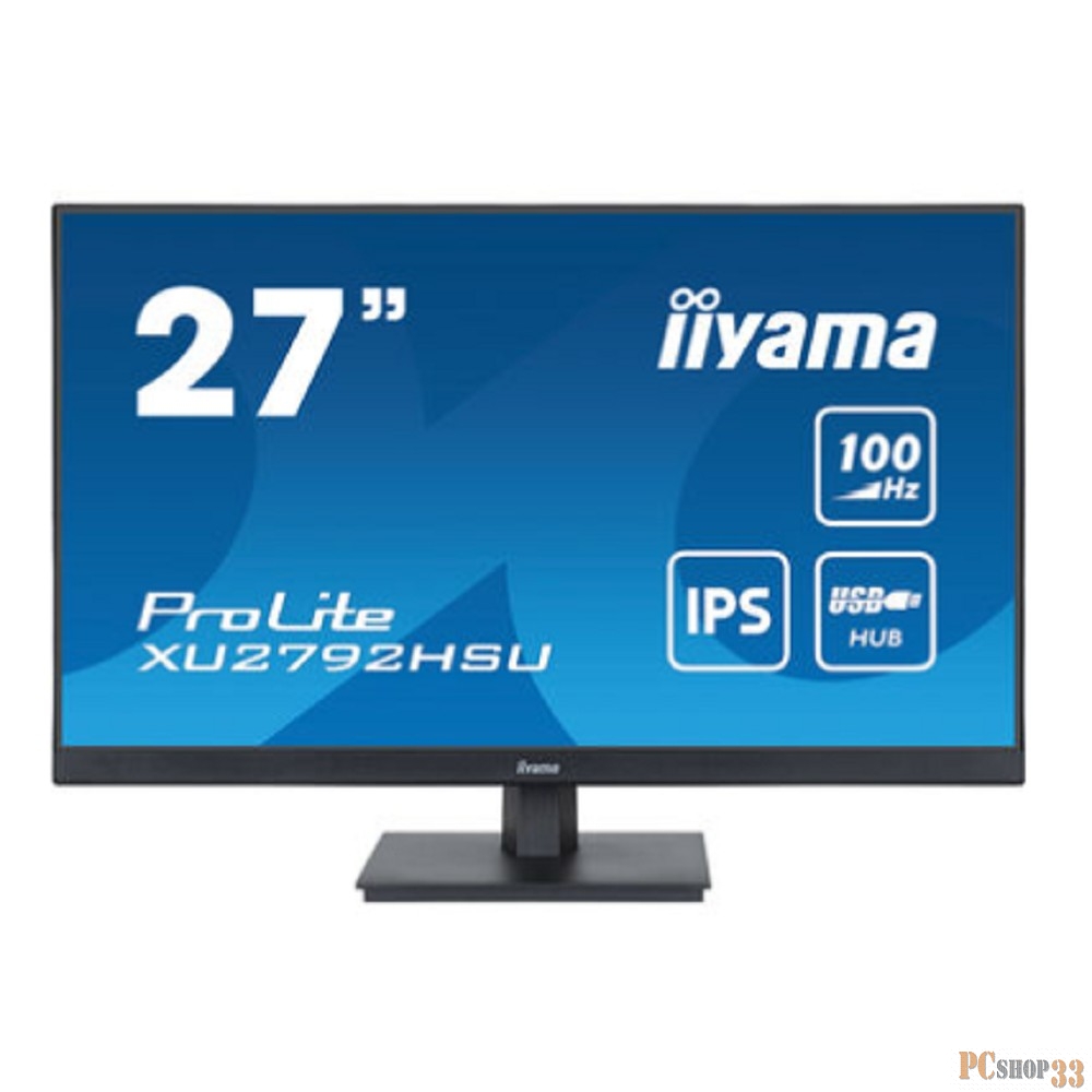 Монитор LCD IIYAMA 27 XU2792HSU-B6 {IPS 1920x1080 100Hz 0.4ms 250cd HDMI DisplayPort USB M/M}