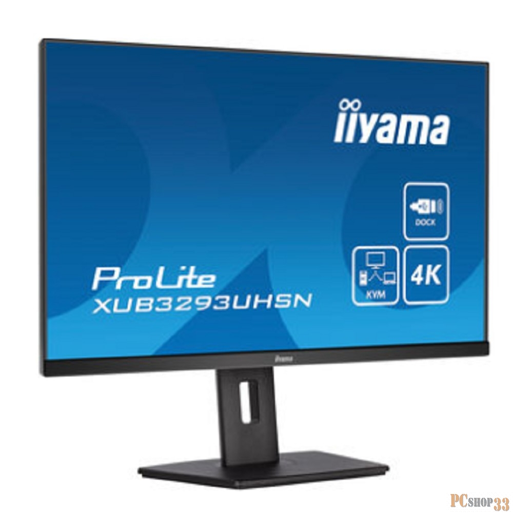 Монитор LCD IIYAMA 31.5 XUB3293UHSN-B5 {IPS 3840x2160 60Hz 4ms 350cd HDMI DisplayPort USB M/M HAS}