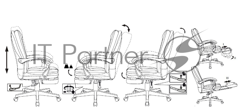 Кресло руководителя Бюрократ CH-868MSG-F серый 3C1 крестов. пластик подст.для ног