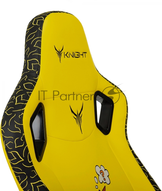 Кресло игровое Knight Craft Dragon желтый эко.кожа крестов. металл