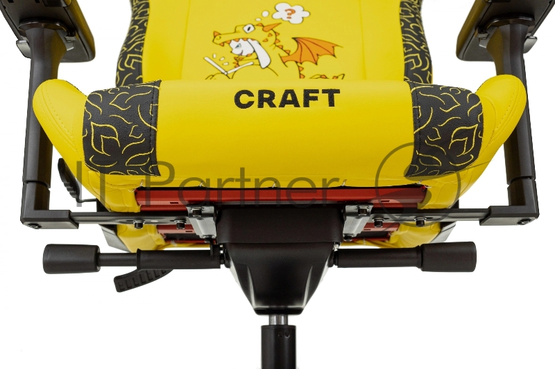 Кресло игровое Knight Craft Dragon желтый эко.кожа крестов. металл