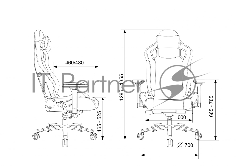 Кресло игровое Knight Craft Dragon желтый эко.кожа крестов. металл