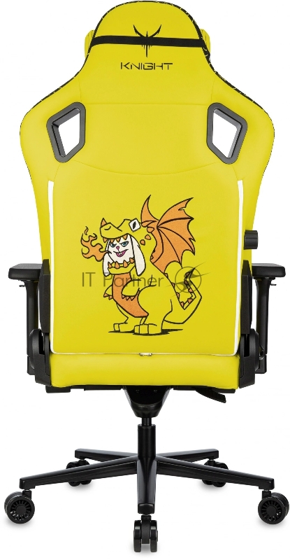 Кресло игровое Knight Craft Dragon желтый эко.кожа крестов. металл