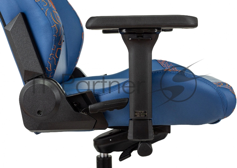 Кресло игровое Knight Craft Dragon синий эко.кожа крестов. металл