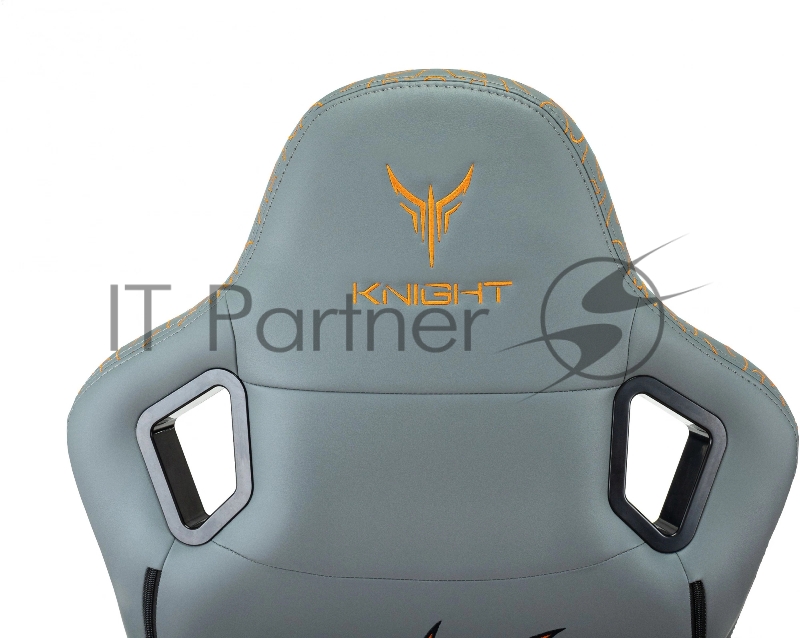 Кресло игровое Knight Craft Dragon серый эко.кожа крестов. металл