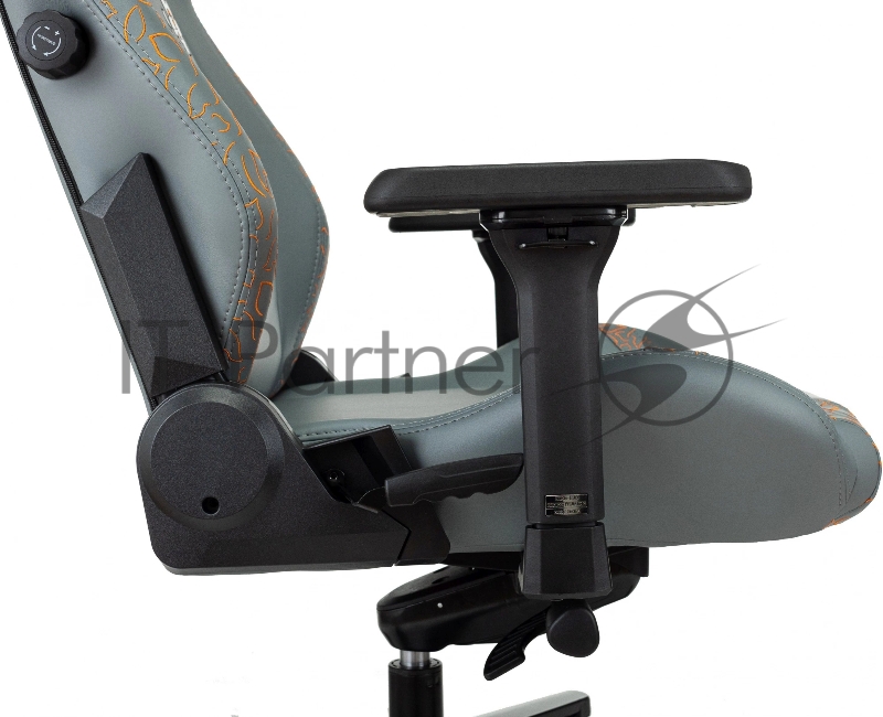 Кресло игровое Knight Craft Dragon серый эко.кожа крестов. металл