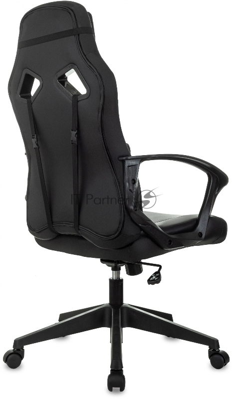 Кресло игровое Zombie 300 черный эко.кожа крестов. пластик