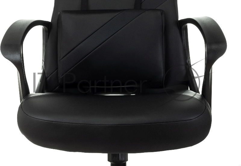 Кресло игровое Zombie 300 черный эко.кожа крестов. пластик