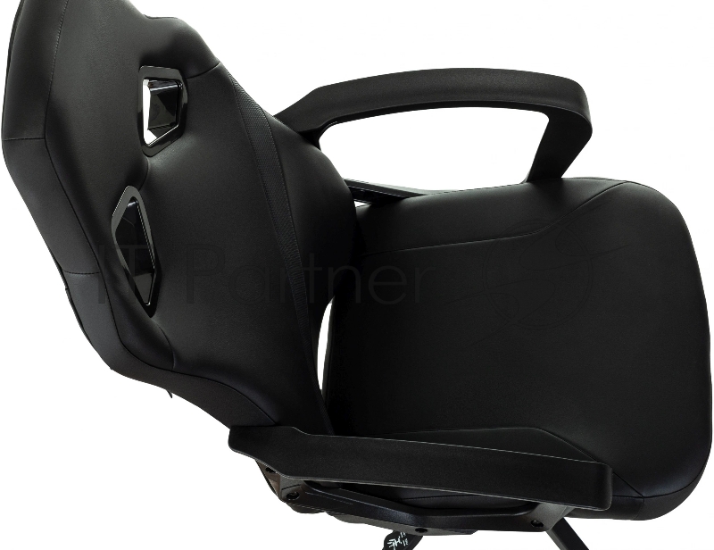 Кресло игровое Zombie 300 черный эко.кожа крестов. пластик