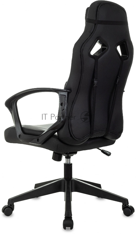 Кресло игровое Zombie 300 черный эко.кожа крестов. пластик