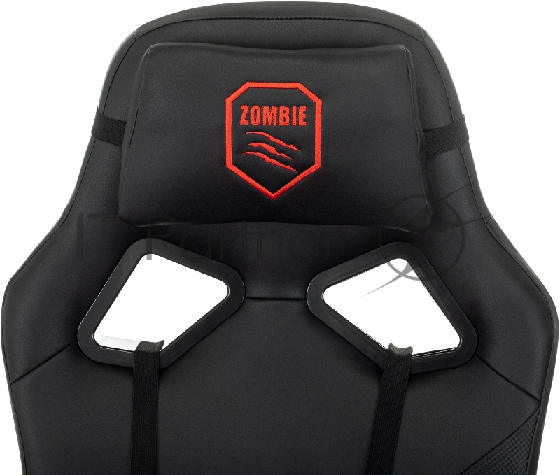 Кресло игровое Zombie 300 черный эко.кожа крестов. пластик