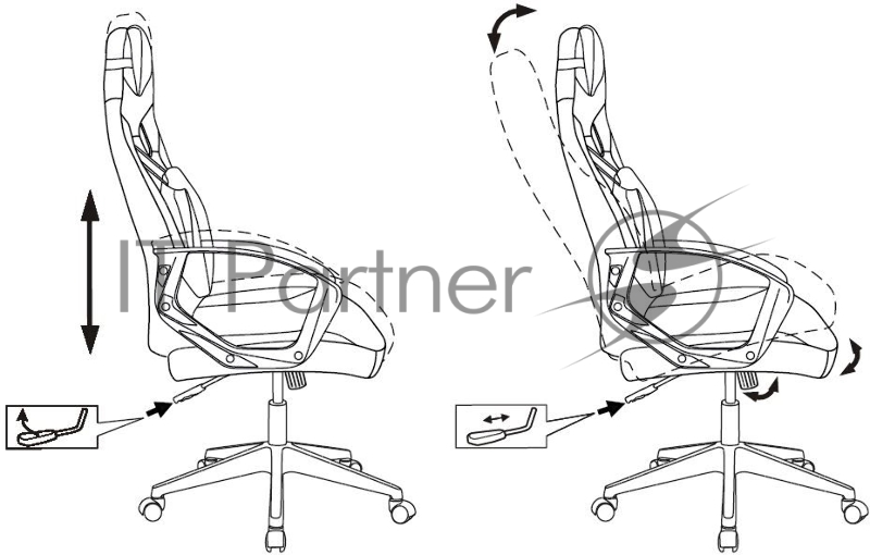Кресло игровое Zombie 300 черный эко.кожа крестов. пластик