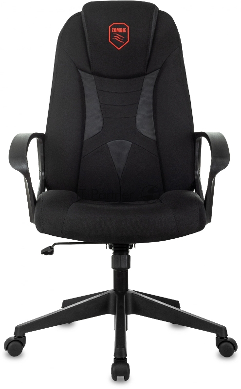 Кресло игровое Zombie 200 черный ткань/эко.кожа крестов. пластик