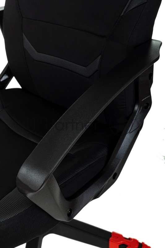 Кресло игровое Zombie 100 черный ткань/эко.кожа крестов. пластик