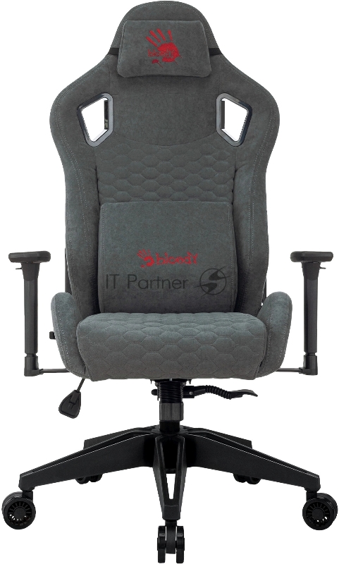 Кресло игровое A4Tech Bloody GC-770 серый соты с подголов. крестов.