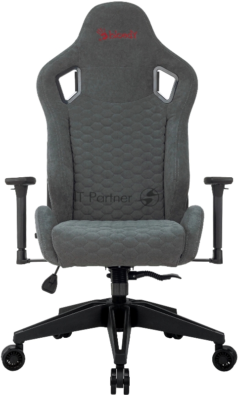 Кресло игровое A4Tech Bloody GC-770 серый соты с подголов. крестов.