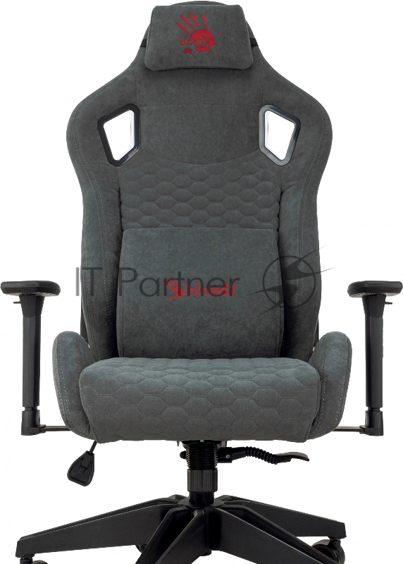 Кресло игровое A4Tech Bloody GC-770 серый соты с подголов. крестов.