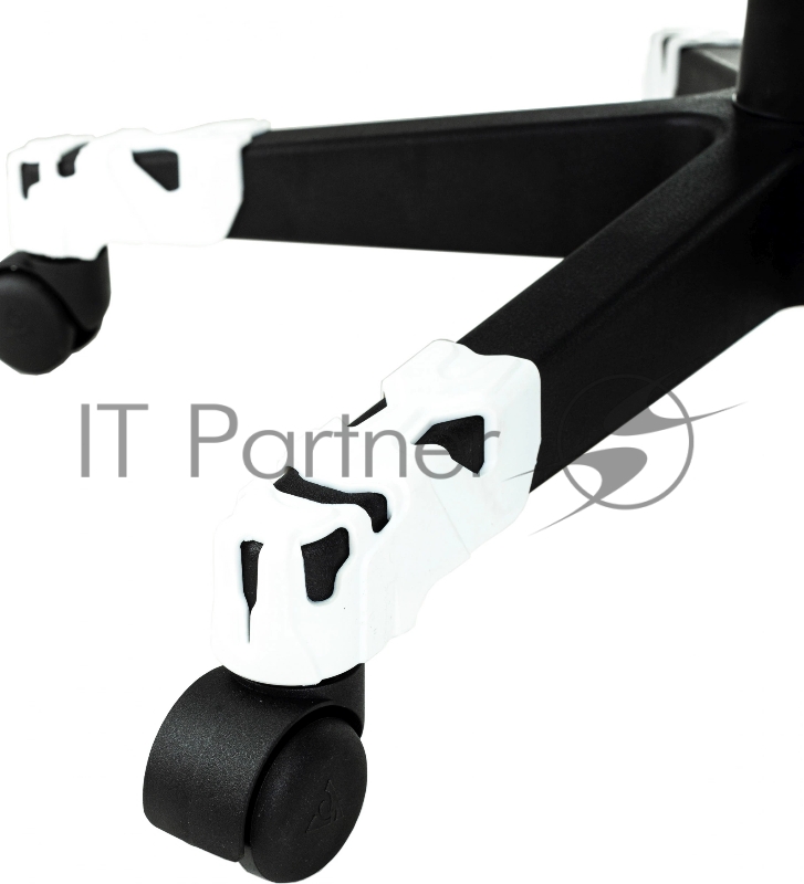 Кресло игровое Zombie 100 черный/белый ткань/эко.кожа крестов. пластик